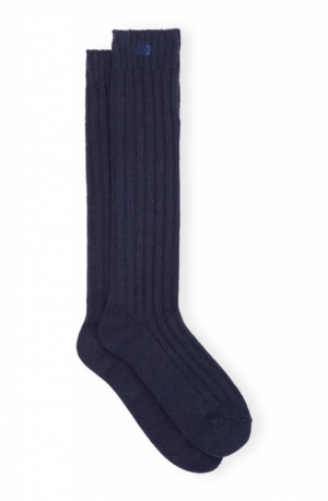 A5295 WINTER RIBBED SOCKS SKY CAPTAIN 683