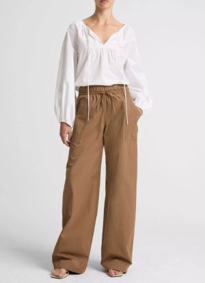 MID RISE COTTON DRAWSTRING PAN 158AMD
