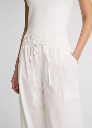MID RISE COTTON DRAWSTRING PAN 101OWH