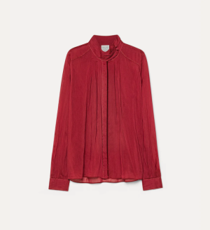 COTTON SILK VOILE TURTLENECK B POMEGRANATE 250