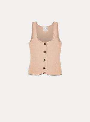WOOL CASHMERE BUSTIER VEST CASHMERE 3057