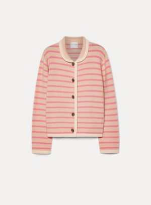 WOOL CASHMERE STRIPED JACKET CASHMERE 3057