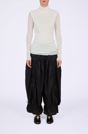 A1040513 MARL MESH TURTLENECK 151 BRIGHT WHIT