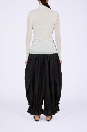 A1040513 MARL MESH TURTLENECK 151 BRIGHT WHIT