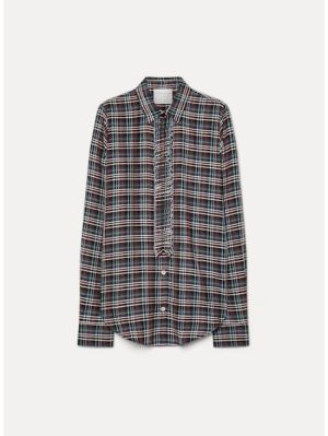 TARTAN LIGHT VOILE SHIRT WITH  ROYAL 8017