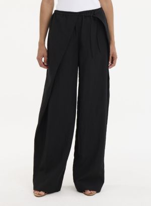 MID RISE WRAP FRONT PULL ON PA 001BLK