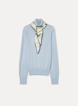 SUPERFINE MERINOS TURTLENECK CELESTIAL F50M